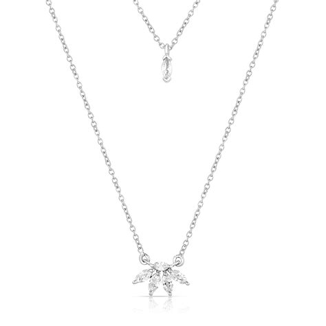 Roovi Love to Shine Lotus Silver Necklace in 925 Silver