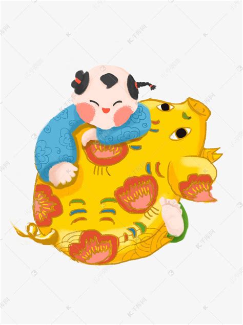 2019生肖猪猪年可爱商用猪插画商用金猪福娃素材图片免费下载-千库网