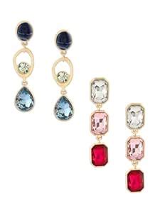 Zaveri Pearls Set of 2 Multicolor Dazzling Stones Embellished ...