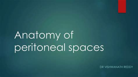 anatomy of Peritoneal spaces | PPTX