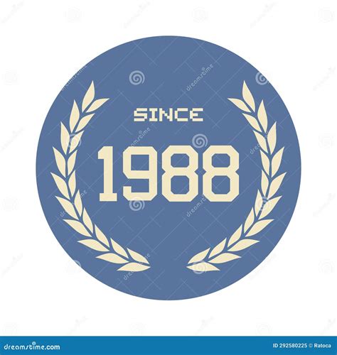 Since 1988 symbol stock vector. Illustration of year - 292580225