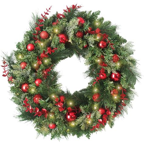 24 Inch Christmas Door Wreaths?Lighted Christmas Wreaths for Front Door ...