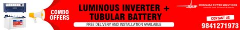 Buy Luminous Inverter and Battery in Chennai | Inverter Battery Combo ...