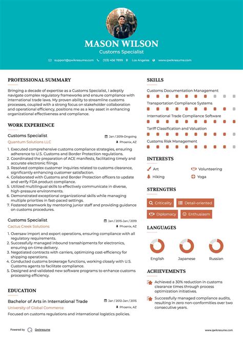 10+ Customs Specialist Resume Samples & Templates for 2025
