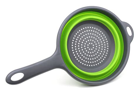 STORE77 Silicone Collapsible Colander Vegetable Fruit Washing Drain ...