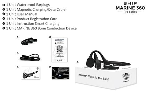SHIP Marine 360 Pro Series Waterproof Bone Conduction Open-Ear ...