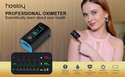 Hesley Pulse Oximeter Fingertip, Oxygen Saturation Monitor with ...