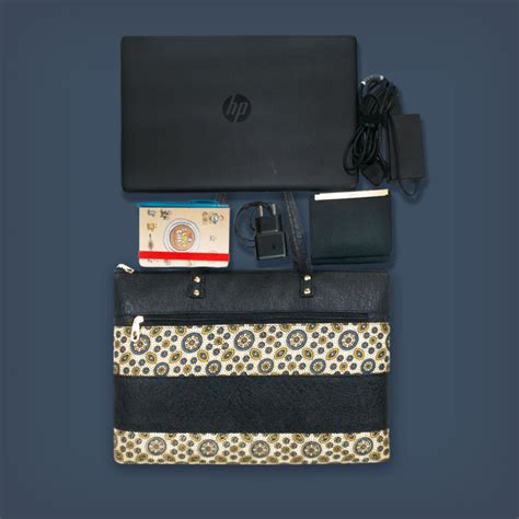 Navy Ajrakh Laptop Sleeve – Crafthues