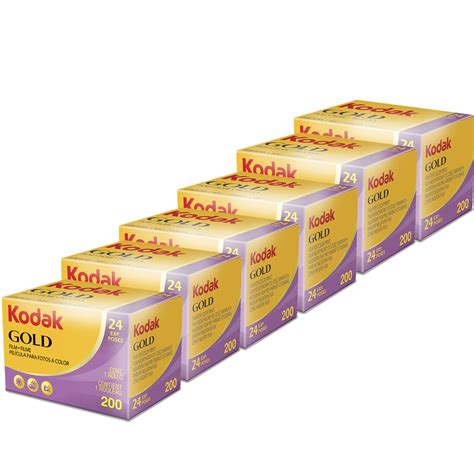 Buy 6 Units Kodak GOLD 200 Color Negative Film 35mm Roll Film, 24 ...