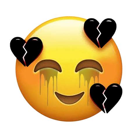 Emoji #black heart #fake smile
