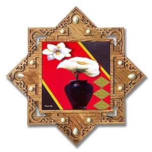 PNF Poster And Frames Flower Star Shaped Wooden Photo Frame | Living ...