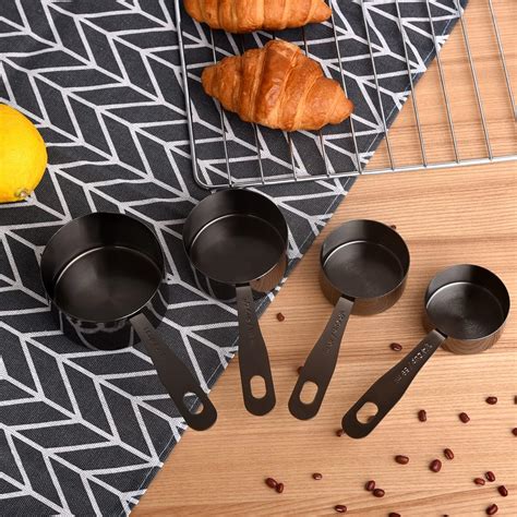 Buy Rebekah Measuring Cups Set of 4, Stainless Steel Kitchen Metal ...