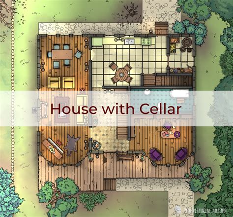 House with Cellar Map | Cthulhu Architect