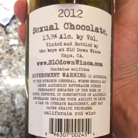 Sexual Chocolate Wine