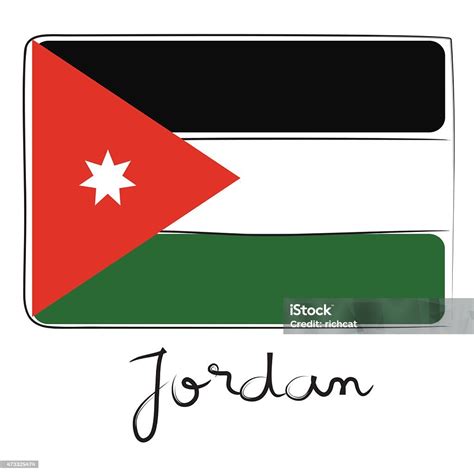 Jordan Flag Doodle Stock Illustration - Download Image Now - 2015, Asia ...