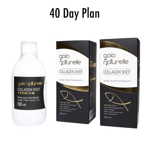Buy COLLAGEN Shot Premium – 40 days plan | Water-based collagen drink ...