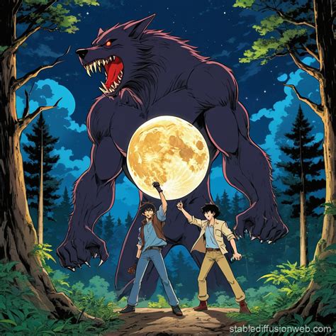 hey copilot can you draw an epic vampire fighting a werewolf under a ...