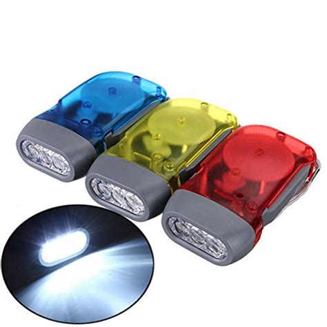 3 LED Dynamo Wind Up Hand-pressing Crank Flashlight : Amazon.in ...
