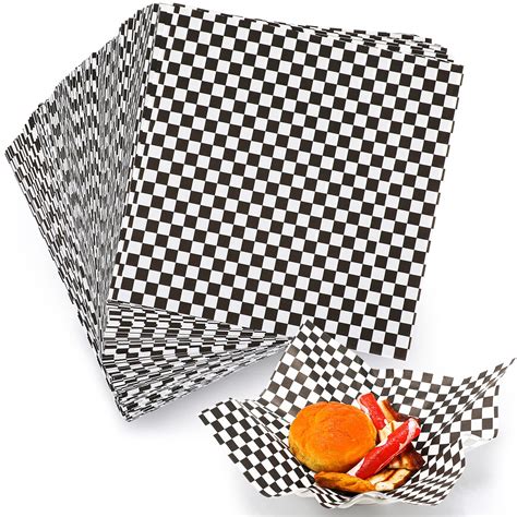 Buy 1000 Sheets Wax Deli Paper Sheets for Food 12 x 12 inch Checkered ...