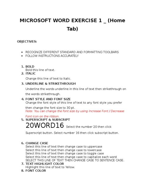 Word Exercise TextFormat 的图像结果