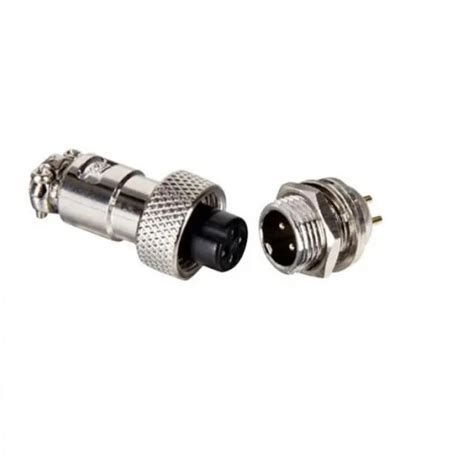 Buy GX12 - 4 Pin 12mm Dia Round Shell Aviation Connector Set of Male ...