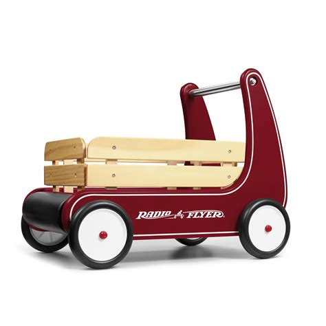 Radio Flyer Classic Walker Wagon, Sit to Stand Toddler Toy, Wood Walker ...