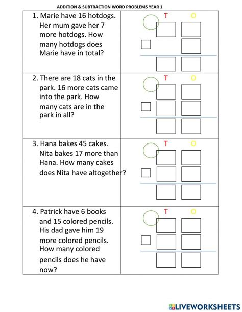 Number Word Problems Addition Year 1 的图像结果