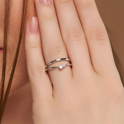 Minimal Two-Stone Ring Set for Daily Wear | 18K Gold Vermeil