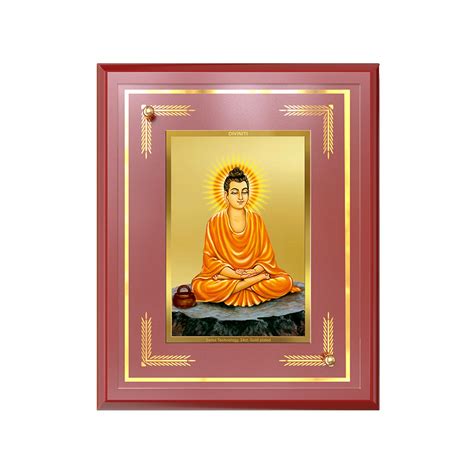 Lord Buddha | Gautam Buddha Wall and Tabletop Photo Frame in 24K Gold ...