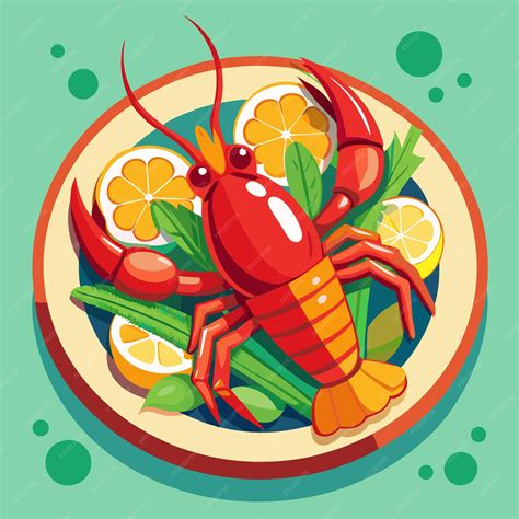 Illustration of cartoon crawfish food | Premium AI-generated vector
