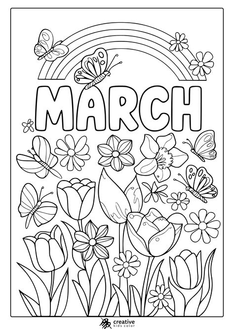 Free Printable March Coloring Pages - Free Printable Template