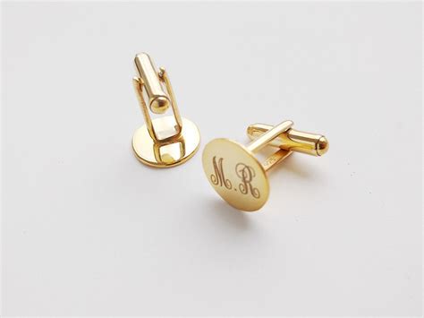 Monogram Cufflinks 2 Initialsmonogram Wedding Cufflinksgold | Etsy