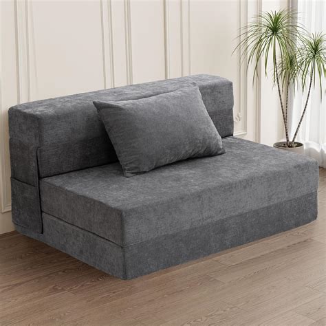 HOMFINE Folding Sofa Bed - Convertible Sleeper Chair with Pillow, Fold ...