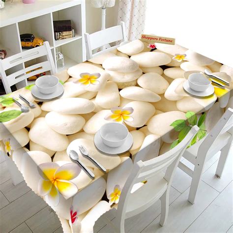 Digital Water Resistant Table Cover - Pebbles & Flora – Shoppers Fortune