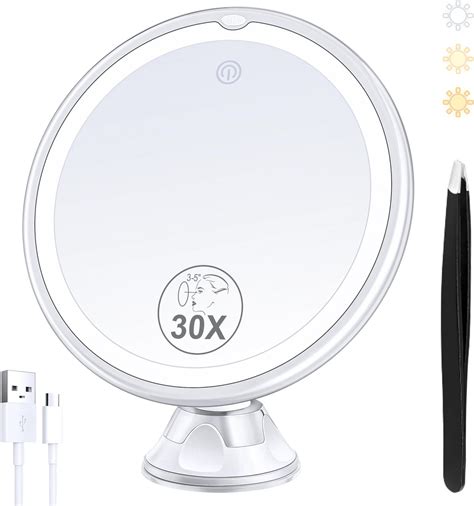 Amazon.com : MIYADIVA Lighted Makeup Mirror, 20X Magnifying Mirror with ...