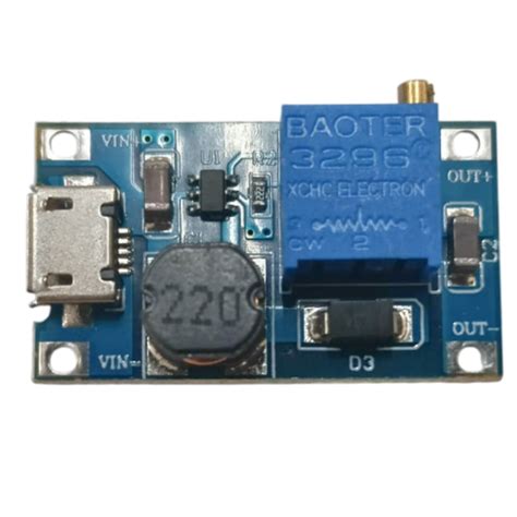2A Step-up MT3608 2V-24V DC-DC Boost Converter Module with Micro USB P ...