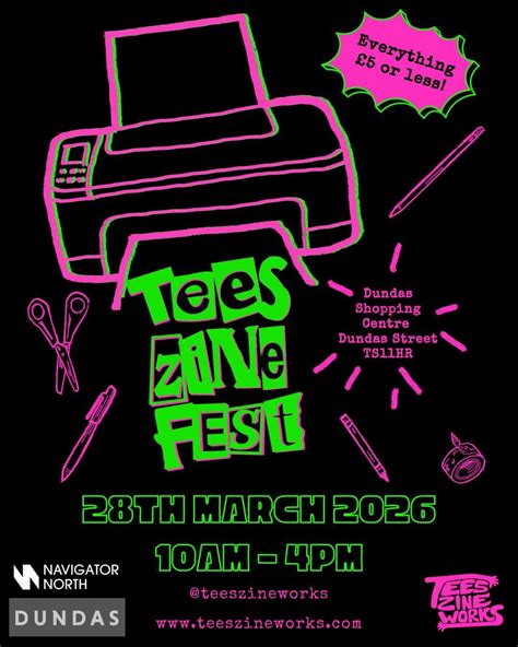 Tees Zine Fest, Dundas St , TS1 1 Middlesbrough, United Kingdom, 28 ...