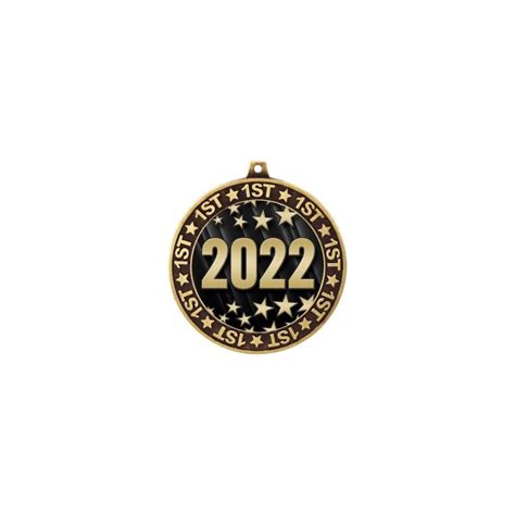 2.75 2022 1st Place Medal - Black and Gold 2022 | Ubuy India