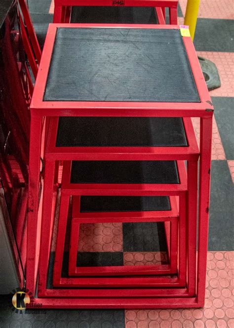 SET OF 4 METAL PLYOMETRIC JUMP BOXES