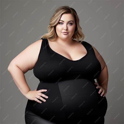 Premium Photo | Portrait of beautiful plus size woman with big belly ...