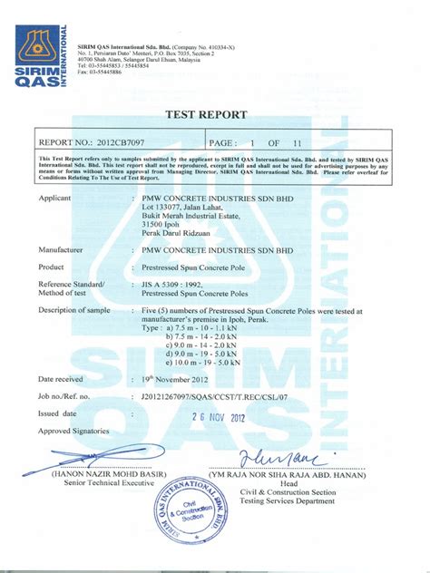 Image result for Load Testing SIRIM