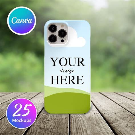 Phone Case Mockup, 25 iPhone Case Mockups, Canva Template Link Mock Up ...