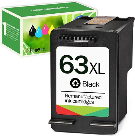 Limeink 1 Black Remanufactured Ink Cartridge 63XL 63 XL High Yield for ...