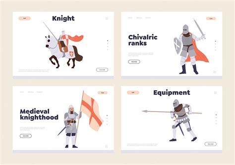 Premium Vector | Knight military equipment medieval knighthood history ...