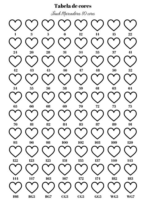 Tabela de 120 cores da Canetas Touch Sweet em 2025 | Mistura de cores ...