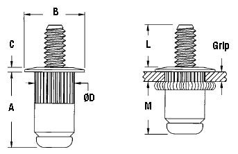Image result for Blind Threaded Studs