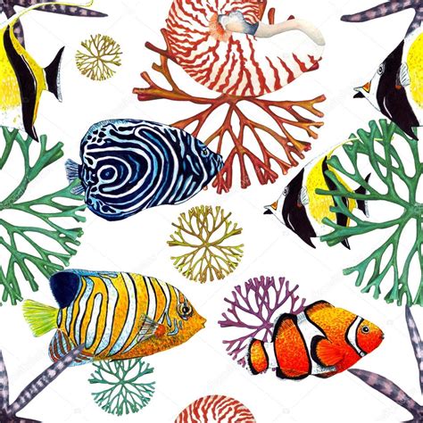 Tropical Fish Pattern. — Stock Photo © kois00kois #125222292