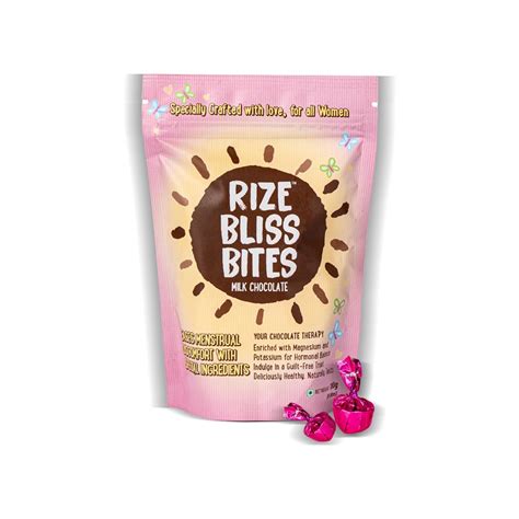 RIZE Bliss Bites - Sugar-Free Milk Chocolate for Period Cramp Relief ...