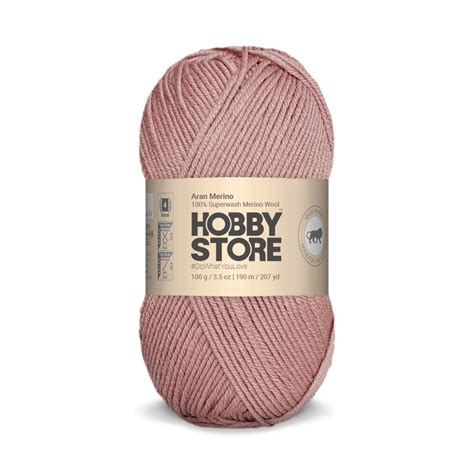 Aran Merino Wool by Hobby Store - Dried Rose AM030