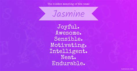 Jasmine Name Meaning Personality
